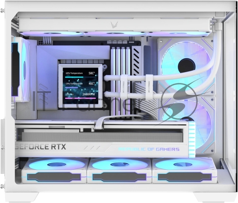 Корпус Formula Crystal Z4M Plus белый без БП mATX 3x120mm 1xUSB3.0 audio bott PSU