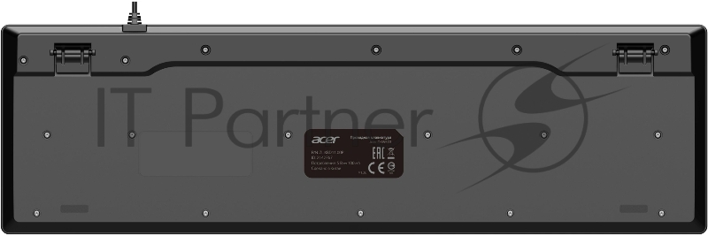 Клавиатура Acer OKW503 черный USB Multimedia (ZL.KBD11.00P) кабель 1.8м