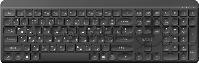 Клавиатура + мышь Acer OCC502 клав:черный мышь:черный USB беспроводная Multimedia (ZL.ACC11.00J)