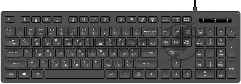 Клавиатура + мышь Acer OCC504 клав:черный мышь:черный USB Multimedia (ZL.ACC11.00M)