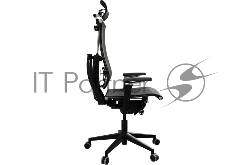 Кресло руководителя эргономичное Метта Yoga Spine Black Edition черный сиденье черный сетка с подголов. крестов.5-луч. металл хром