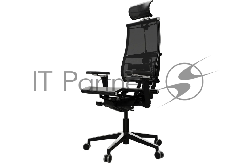 Кресло руководителя эргономичное Метта Yoga Spine Black Edition черный сиденье черный сетка с подголов. крестов.5-луч. металл хром