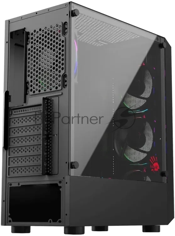 Корпус Bloody CC-126 черный без БП ATX 8x120mm 2xUSB2.0 1xUSB3.0 audio bott PSU