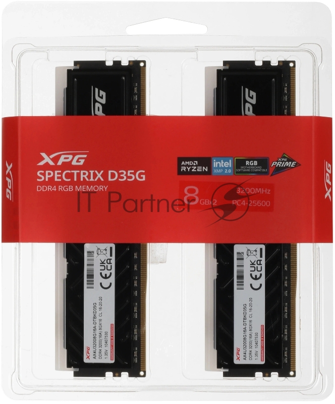 Модуль памяти ADATA DIMM 16GB (8GBx2) DDR4-3200 AX4U32008G16A-DTBKD35G