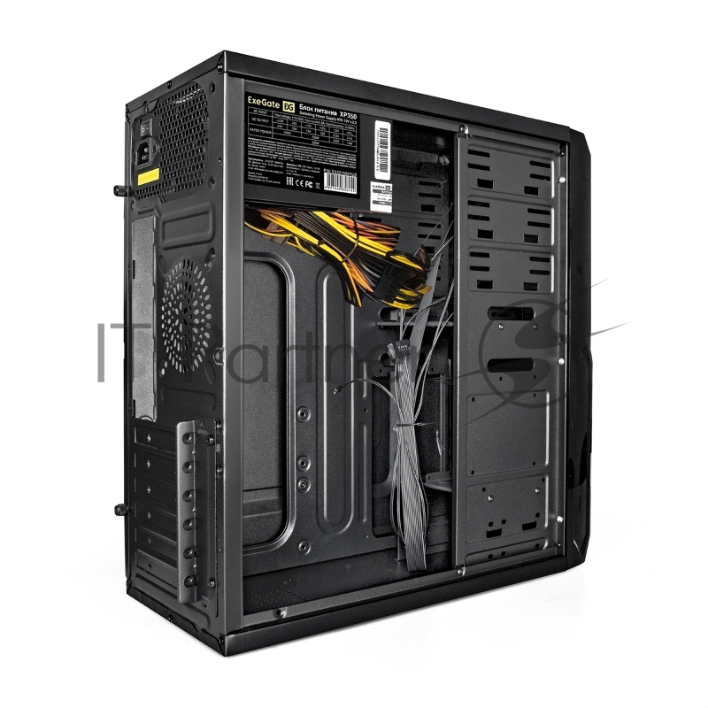 Компьютерный корпус ExeGate EX278398RUS Miditower ExeGate XP-329S Black, ATX, (XP450, Black,120мм), 2хUSB, Audio