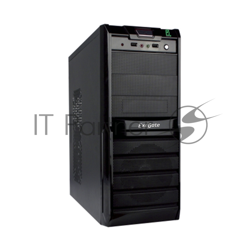 Компьютерный корпус ExeGate EX278398RUS Miditower ExeGate XP-329S Black, ATX, (XP450, Black,120мм), 2хUSB, Audio