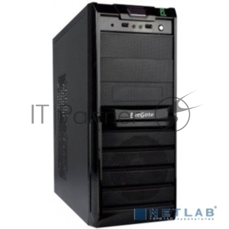 Компьютерный корпус ExeGate EX278398RUS Miditower ExeGate XP-329S Black, ATX, (XP450, Black,120мм), 2хUSB, Audio