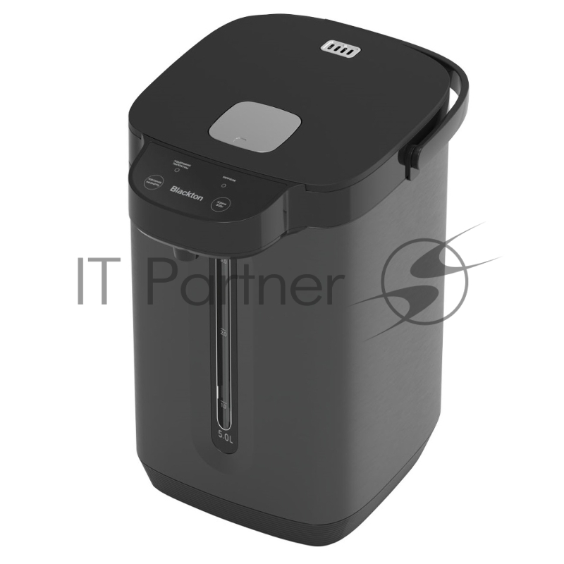 Термопот Blackton Bt TP500 Black, мощность 1800 Вт, объем 5 л, электронный тип управления, функция повторного кипячения, функция поддержания температуры, способы подачи воды - электрическая помпа, индикатор уровня воды, автоотключение при недостаточн