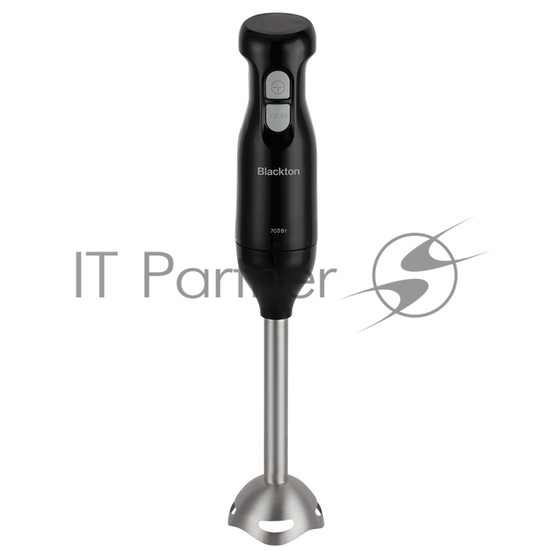 Блендер погружной Blackton Bt HB734SS Black-gray, мощность 700 Вт, 2 скорости, режим турбо, скорость работы до 13 000 об/мин, S-образный нож, пластиковый корпус, длина электрошнура 1 м, напряжение 220-240 В, 50-60 Гц, защита от поражения электротоком