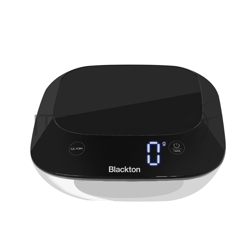 Кухонные весы Blackton Bt KS116 Black, сенсорное управление, LED-дисплей, 4 высокочувствительных датчика, выбор единиц измерения - грамм, фунт, унция, миллилитр, интервал измерения 1 г, максимальный вес 10 кг, функция вычета веса тары, индикация пере