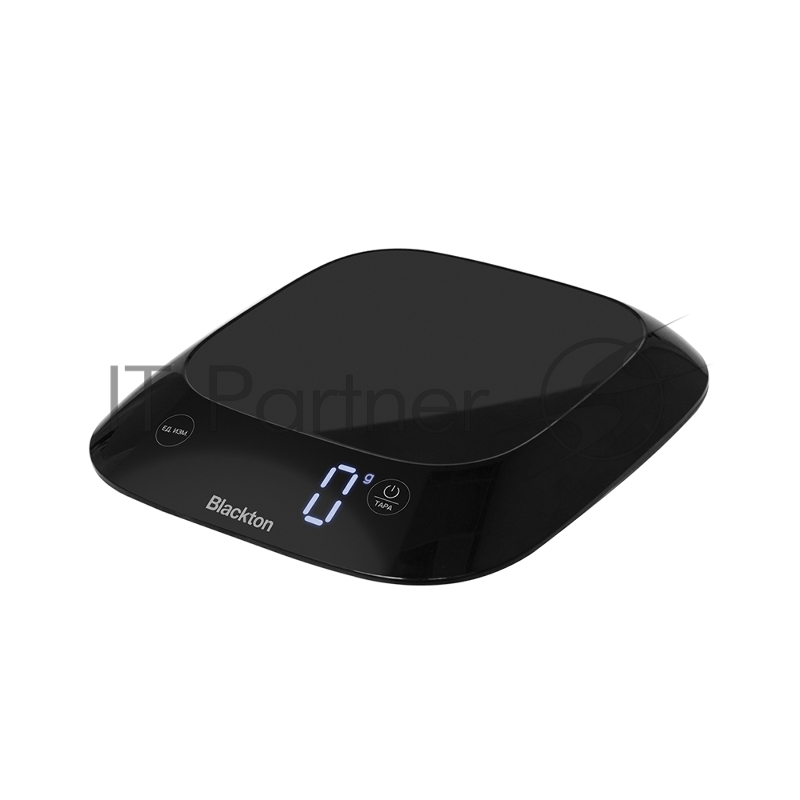 Кухонные весы Blackton Bt KS116 Black, сенсорное управление, LED-дисплей, 4 высокочувствительных датчика, выбор единиц измерения - грамм, фунт, унция, миллилитр, интервал измерения 1 г, максимальный вес 10 кг, функция вычета веса тары, индикация пере