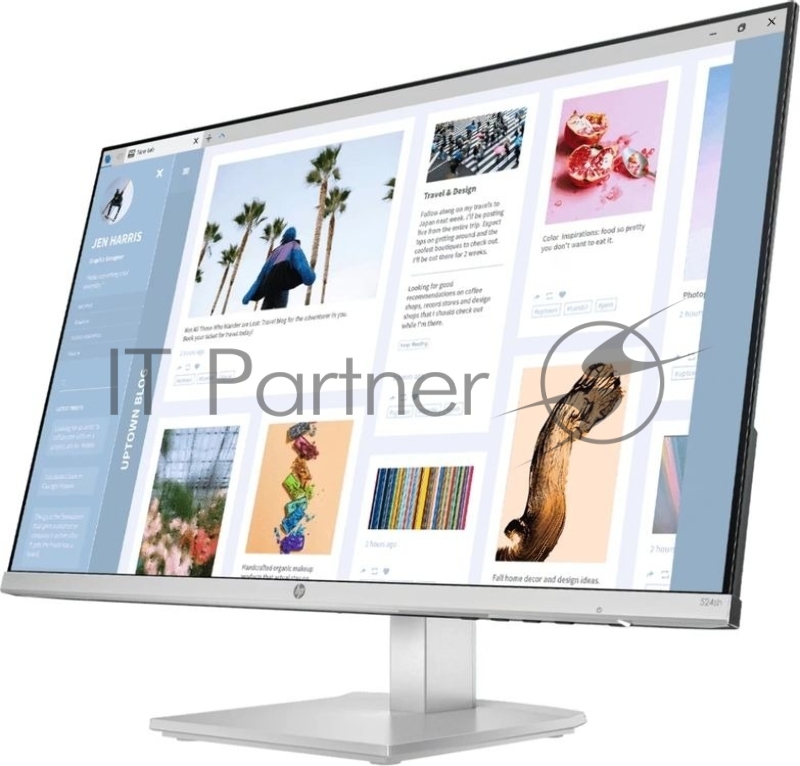 Монитор HP 23.8 Series 5 524sh серебристый/черный IPS LED 16:9 HDMI матовая HAS Piv 300cd 178гр/178гр 1920x1080 VGA FHD 2.5кг