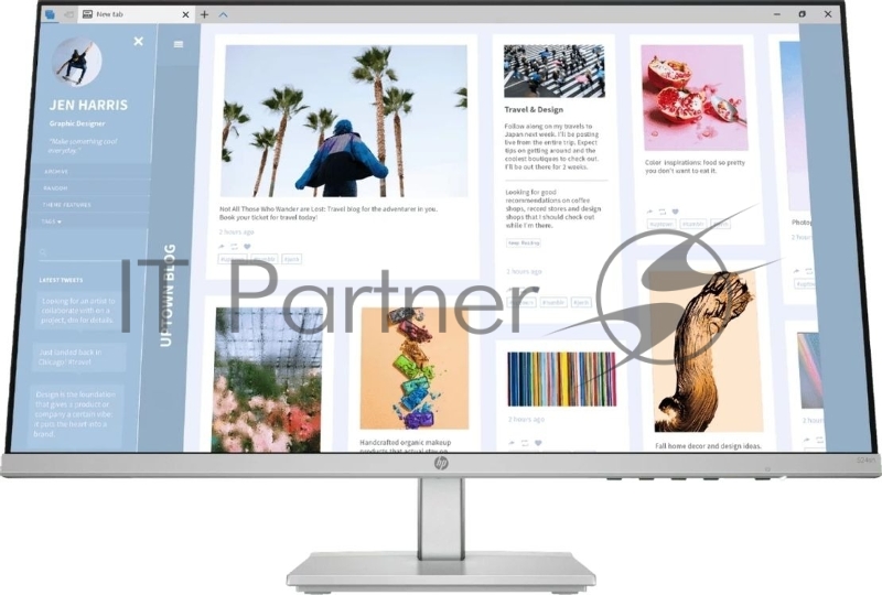 Монитор HP 23.8 Series 5 524sh серебристый/черный IPS LED 16:9 HDMI матовая HAS Piv 300cd 178гр/178гр 1920x1080 VGA FHD 2.5кг