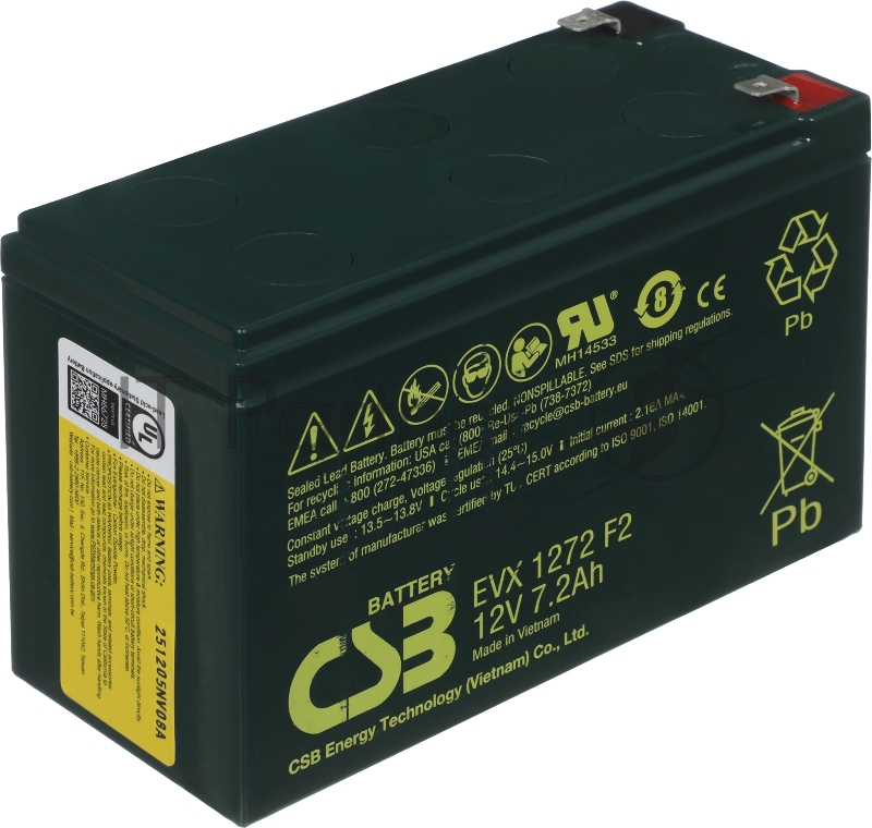Батарея для ИБП CSB EVX1272 F2 12В 7.2Ач