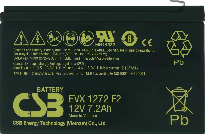 Батарея для ИБП CSB EVX1272 F2 12В 7.2Ач