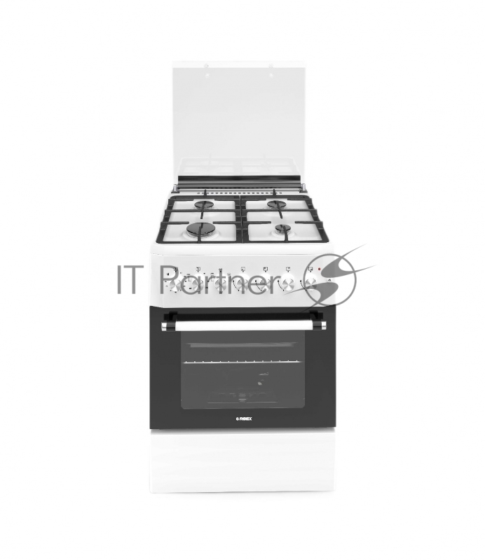 Комбинированная плита REEX RPF-60 WH 4 Газовые конфорки Электрическая духовка