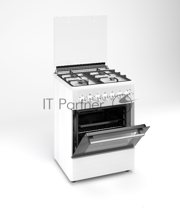 Комбинированная плита REEX RPH-60 K WH 4 Газовые конфорки Электрическая духовка