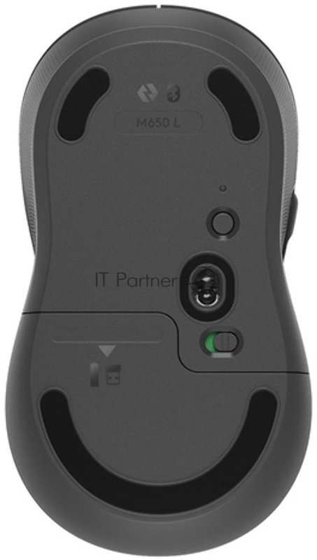 Мышь беспроводная Logitech Signature M650 L графитовый, 4000 dpi, радиоканал, Bluetooth, USB, кнопки - 5