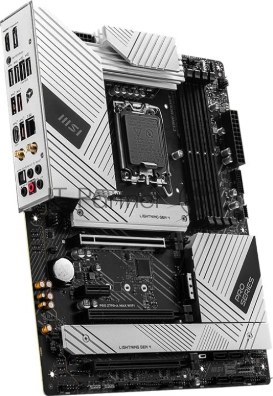 Материнская плата MSI PRO Z790-A MAX WIFI, LGA 1700, Intel Z790, 4xDDR5, 6xSATA, 4xM.2, 1xPCI-E 5.0 x16, 1xPCI-E 4.0 x16, 1xPCI-E 3.0 x16, 1xPCI-E x1, 1xHDMI, 1xDP, 1x2.5Gb LAN, 2xUSB-A 2.0, 2xUSB-A 3.2 Gen 1, 3xUSB-A 3.2 Gen 2, 1xUSB-C 3.2 Gen 2x2,