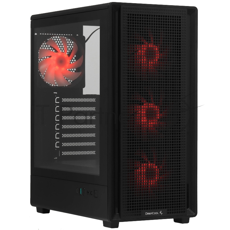 Корпус Deepcool CC550 4F черный без БП ATX 4x120mm 5x140mm 1xUSB2.0 1xUSB3.0 audio bott PSU