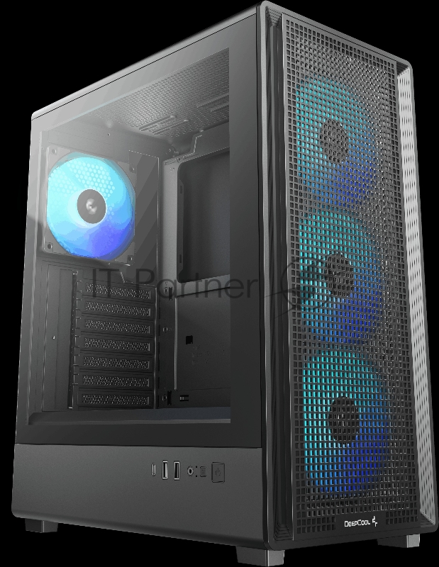 Корпус Deepcool CC550 4F черный без БП ATX 4x120mm 5x140mm 1xUSB2.0 1xUSB3.0 audio bott PSU