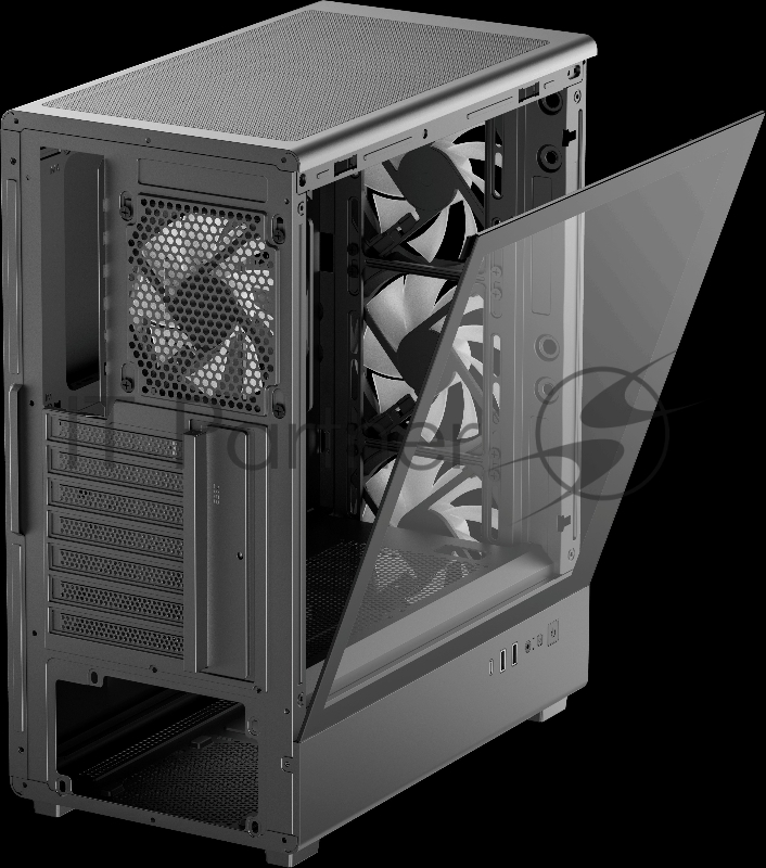 Корпус Deepcool CC550 4F черный без БП ATX 4x120mm 5x140mm 1xUSB2.0 1xUSB3.0 audio bott PSU
