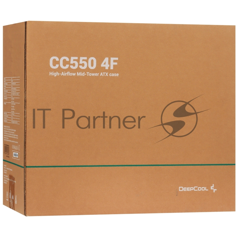 Корпус Deepcool CC550 4F черный без БП ATX 4x120mm 5x140mm 1xUSB2.0 1xUSB3.0 audio bott PSU
