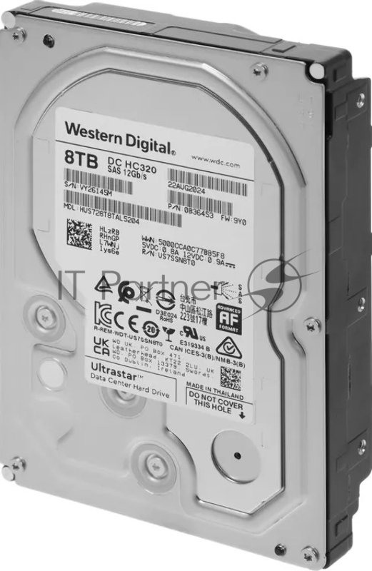 Жесткий диск HDD WD Ultrastar DC HC320 8Tb 7200rpm SAS 256Mb 3.5
