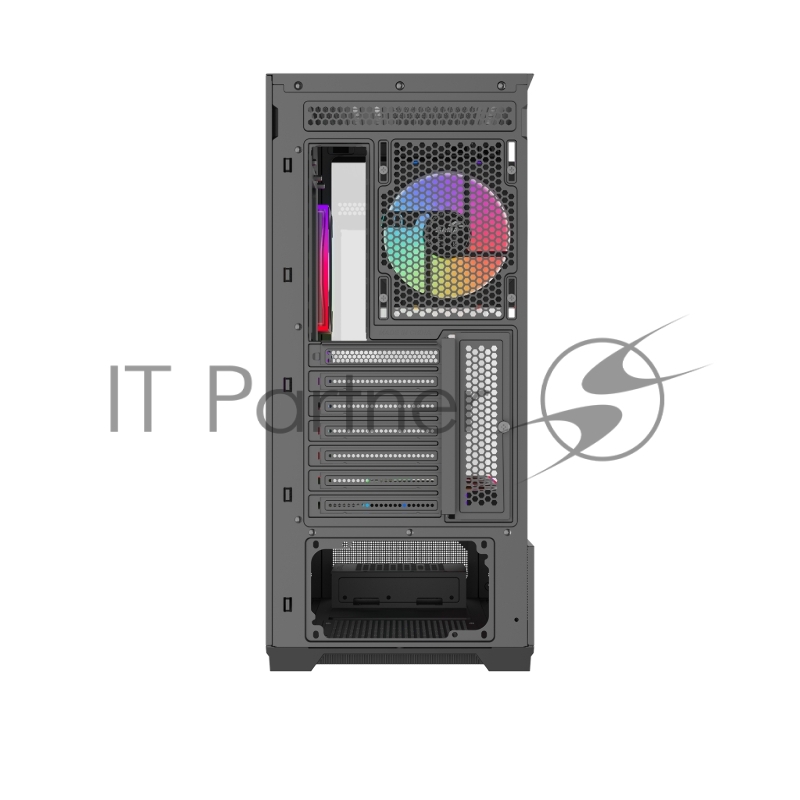 Корпус ПК без блока питания Case SAMA V43 Black, Midi-Tower, TG, 6x120mm ARGB, 2xUSB 3.0 + 1xUSB 3.2 Type-C, ATX, mATX, mITX Black