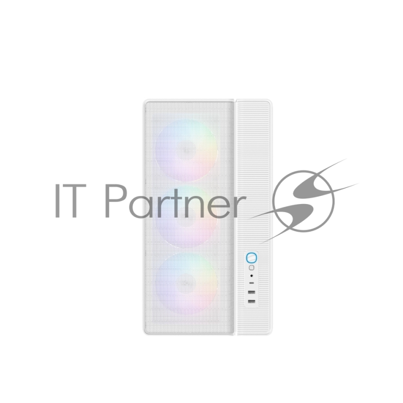 Корпус ПК без блока питания Case SAMA S50 White, Midi-Tower, TG, 4x120mm ARGB, 2xUSB 3.0 + 1xUSB 3.2 Type-C, ATX, mATX, mITX White