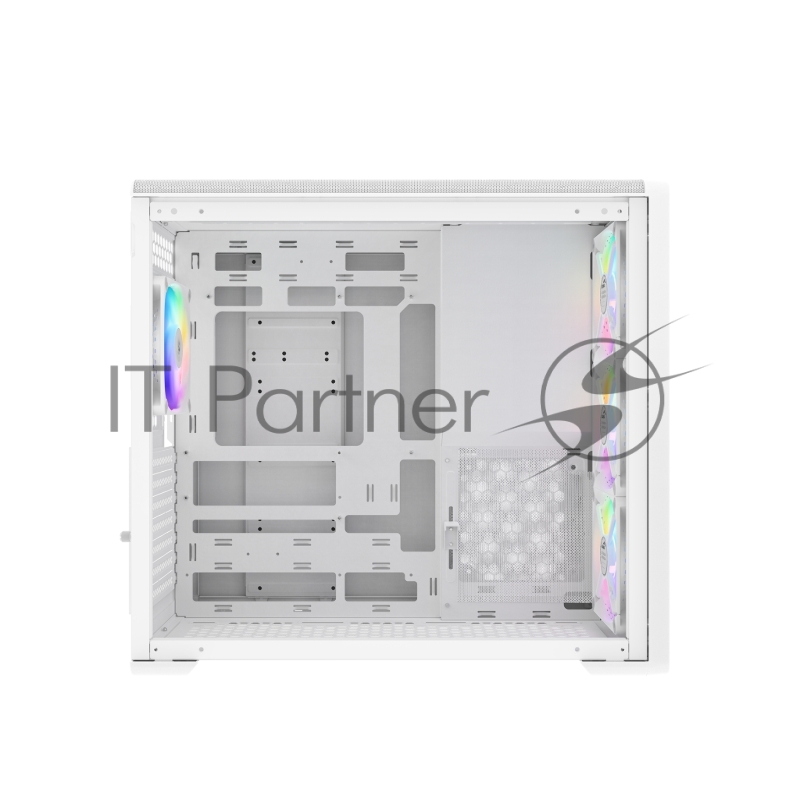 Корпус ПК без блока питания Case SAMA S50 White, Midi-Tower, TG, 4x120mm ARGB, 2xUSB 3.0 + 1xUSB 3.2 Type-C, ATX, mATX, mITX White