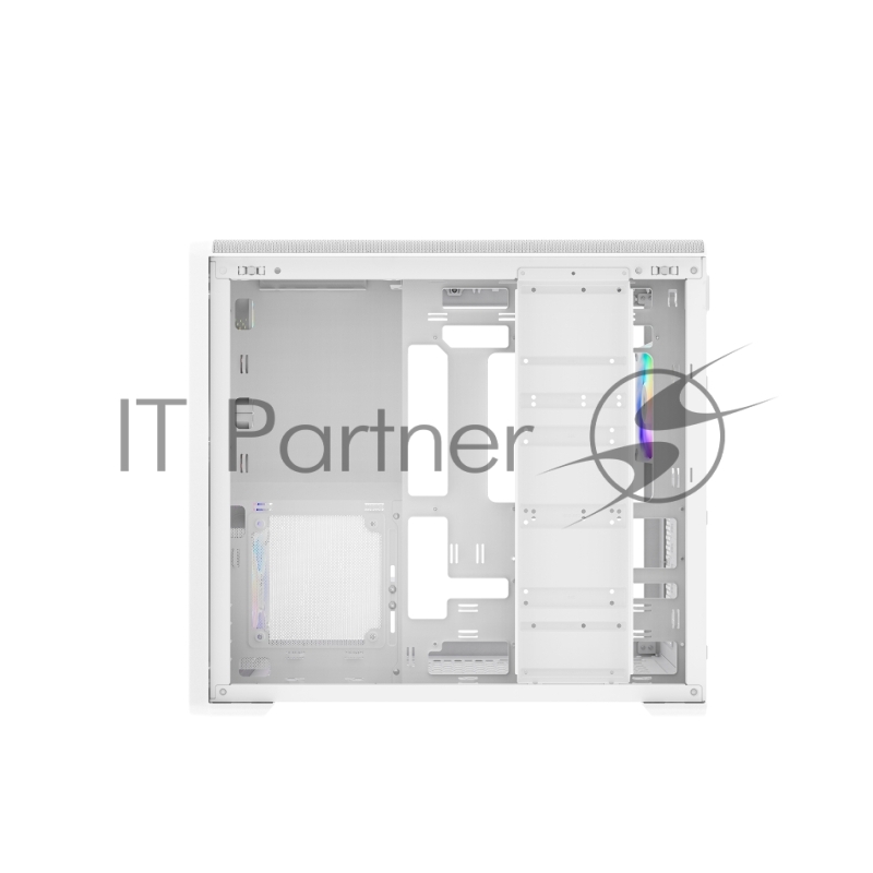 Корпус ПК без блока питания Case SAMA S50 White, Midi-Tower, TG, 4x120mm ARGB, 2xUSB 3.0 + 1xUSB 3.2 Type-C, ATX, mATX, mITX White