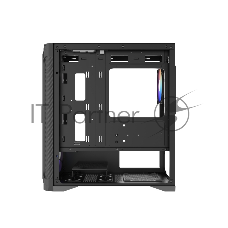 Корпус ПК без блока питания Case SAMA S31 Black, Midi-Tower, TG, 4x120mm ARGB, 2xUSB 3.0 + 1xUSB 3.2 Type-C, mATX, mITX Black