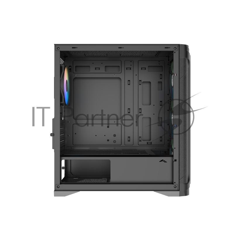 Корпус ПК без блока питания Case SAMA S31 Black, Midi-Tower, TG, 4x120mm ARGB, 2xUSB 3.0 + 1xUSB 3.2 Type-C, mATX, mITX Black