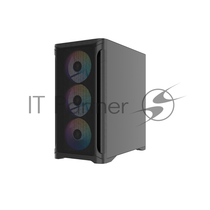 Корпус ПК без блока питания Case SAMA S31 Black, Midi-Tower, TG, 4x120mm ARGB, 2xUSB 3.0 + 1xUSB 3.2 Type-C, mATX, mITX Black