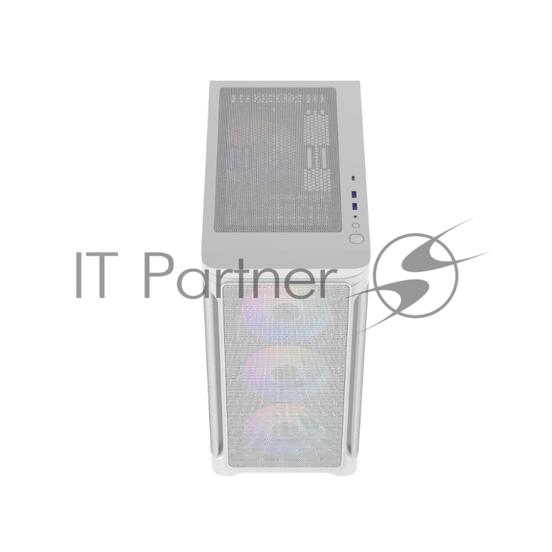 Корпус ПК без блока питания Case SAMA S31 White, Midi-Tower, TG, 4x120mm ARGB, 2xUSB 3.0 + 1xUSB 3.2 Type-C, mATX, mITX White