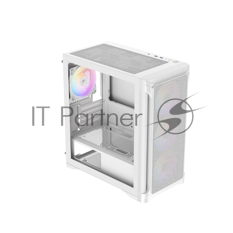 Корпус ПК без блока питания Case SAMA S31 White, Midi-Tower, TG, 4x120mm ARGB, 2xUSB 3.0 + 1xUSB 3.2 Type-C, mATX, mITX White