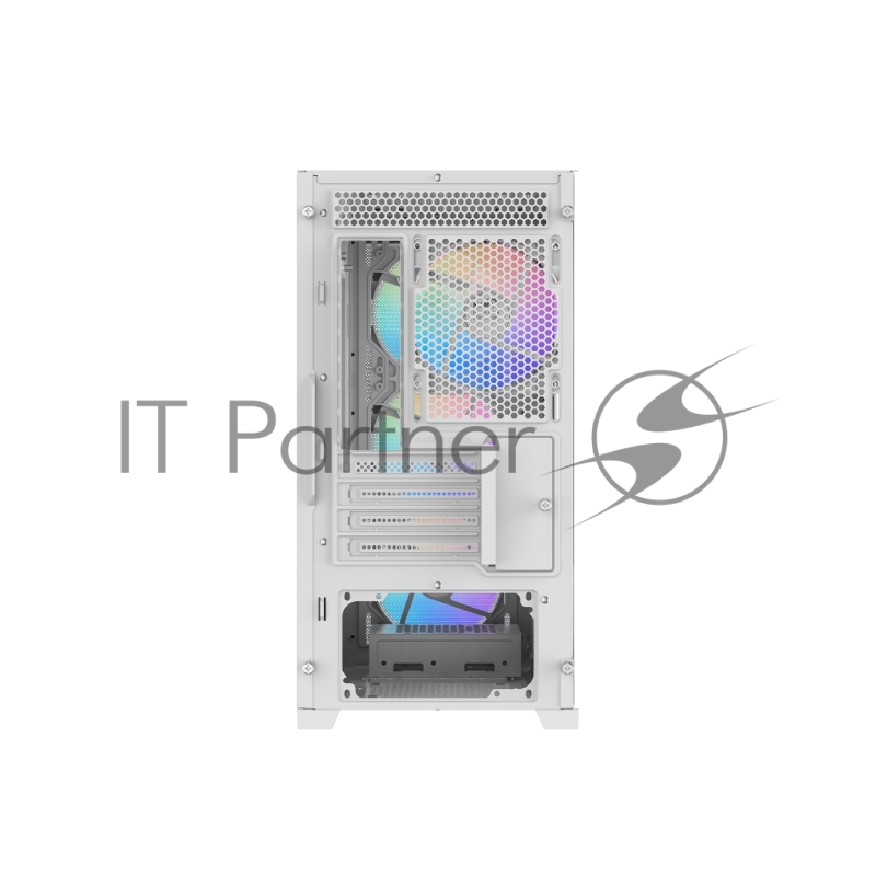 Корпус ПК без блока питания Case SAMA S31 White, Midi-Tower, TG, 4x120mm ARGB, 2xUSB 3.0 + 1xUSB 3.2 Type-C, mATX, mITX White