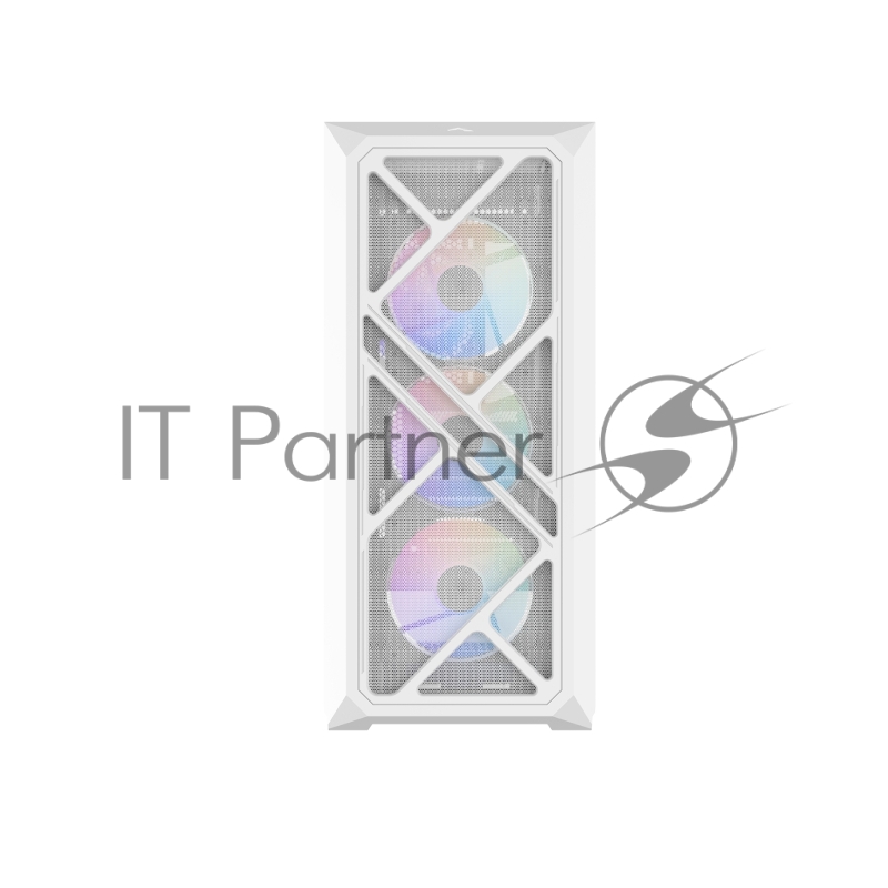 Корпус ПК без блока питания Case SAMA S41 White, Midi-Tower, TG, 4x120mm ARGB, 2xUSB 3.0 + 1xUSB 3.2 Type-C, ATX, mATX, mITX White