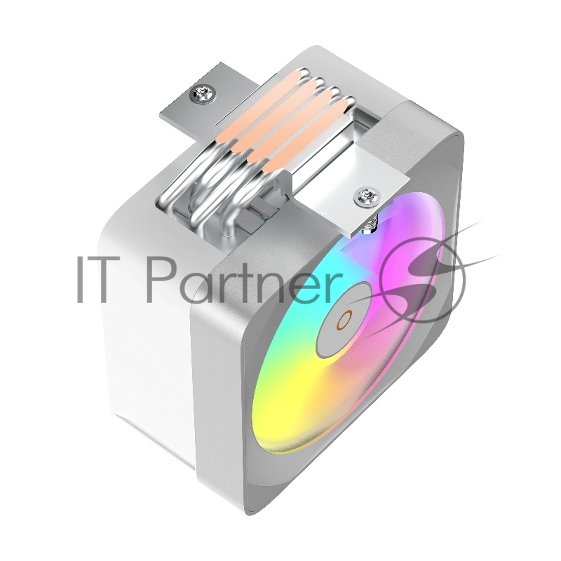 Кулер для процессора CPU Cooler Ocypus Delta A40 EX WH ARGB (200W, 4-pin PWM, 157mm, Al/Cu, 4x6mm, ARGB, 1x120mm, 60CFM, 31dBA, 1600RPM, S: 1851/1700/1200/115X, AM5/AM4, white)