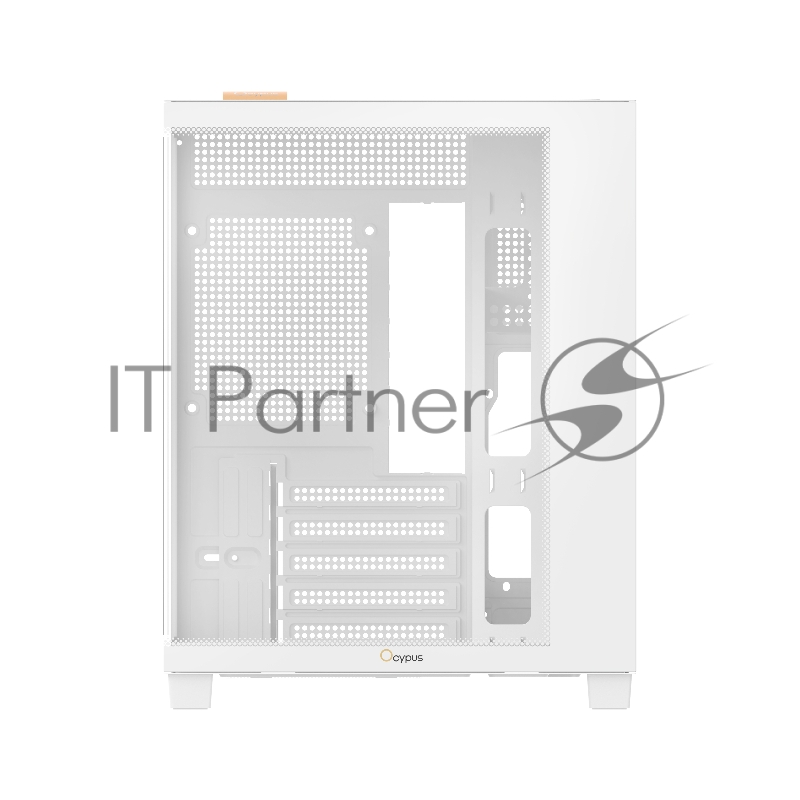 Корпус ПК без блока питания Case Ocypus Gamma C54 WH, Midi-Tower, TG, no fans, 1xUSB-C + 2xUSB 3.0, mATX, mITX White