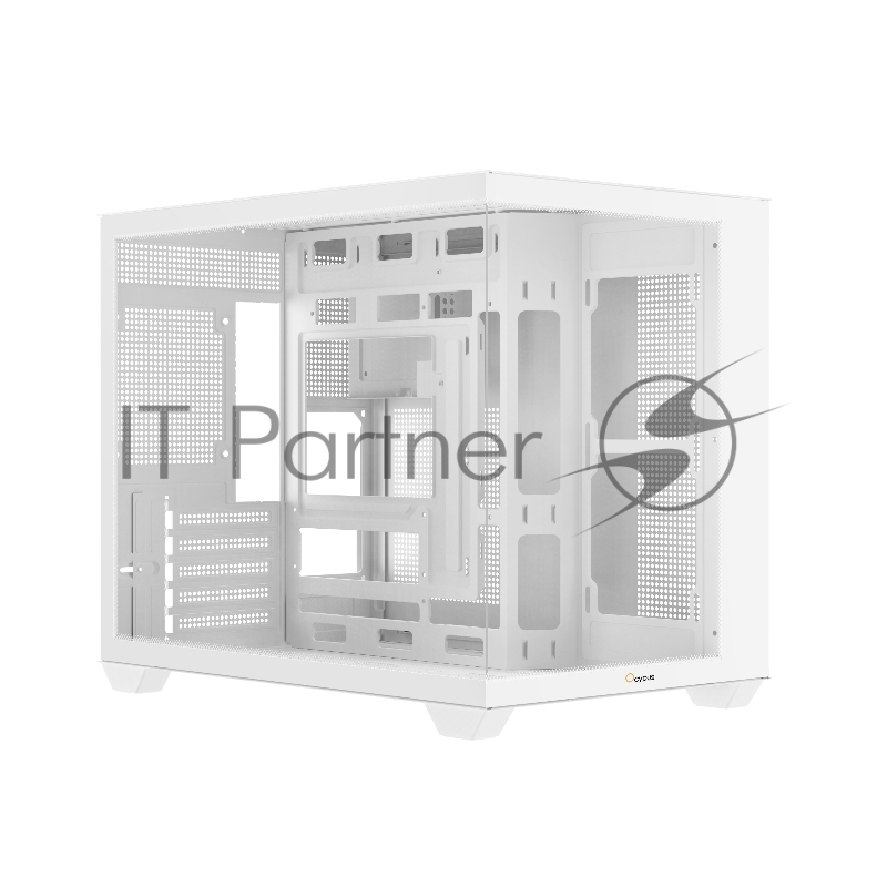 Корпус ПК без блока питания Case Ocypus Gamma C54 WH, Midi-Tower, TG, no fans, 1xUSB-C + 2xUSB 3.0, mATX, mITX White