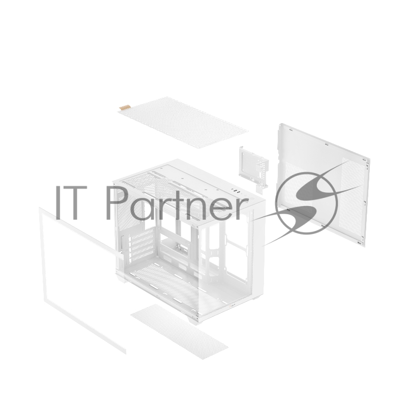 Корпус ПК без блока питания Case Ocypus Gamma C54 WH, Midi-Tower, TG, no fans, 1xUSB-C + 2xUSB 3.0, mATX, mITX White