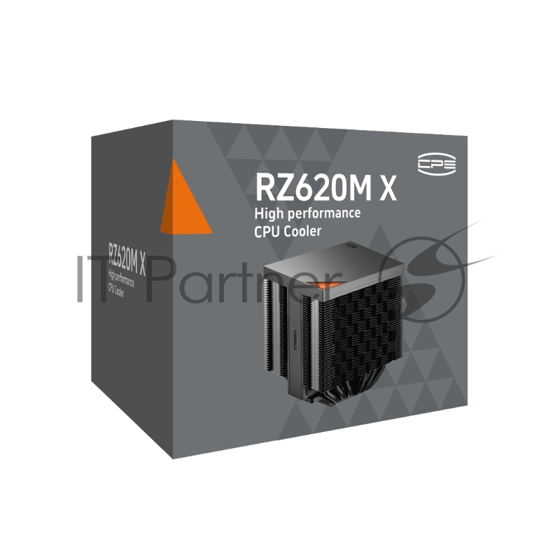 Кулер для процессора CPU Cooler PCCooler RZ620M X BK (210W, 4-pin PWM, 118.5mm, Al/Cu, 6x6mm, 1x100mm, 54.2CFM, 32.5dBA, 3000RPM, S: 1851/1700/1200/115X, AM5/AM4, black)