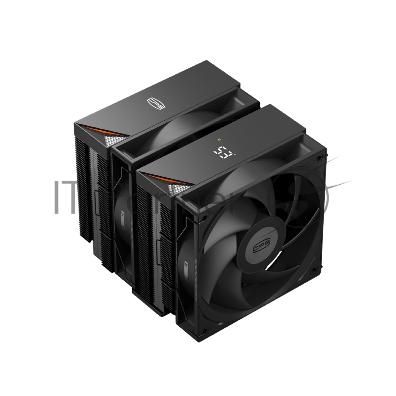Кулер для процессора CPU Cooler PCCooler RT620Pro Digital BK (265W, 4-pin PWM, 157.5mm, Al/Cu, 6x6mm, 2x120mm, 73.32CFM, 34.9dBA, 2200RPM, S: 1851/1700/1200/115X, AM5/AM4, black)