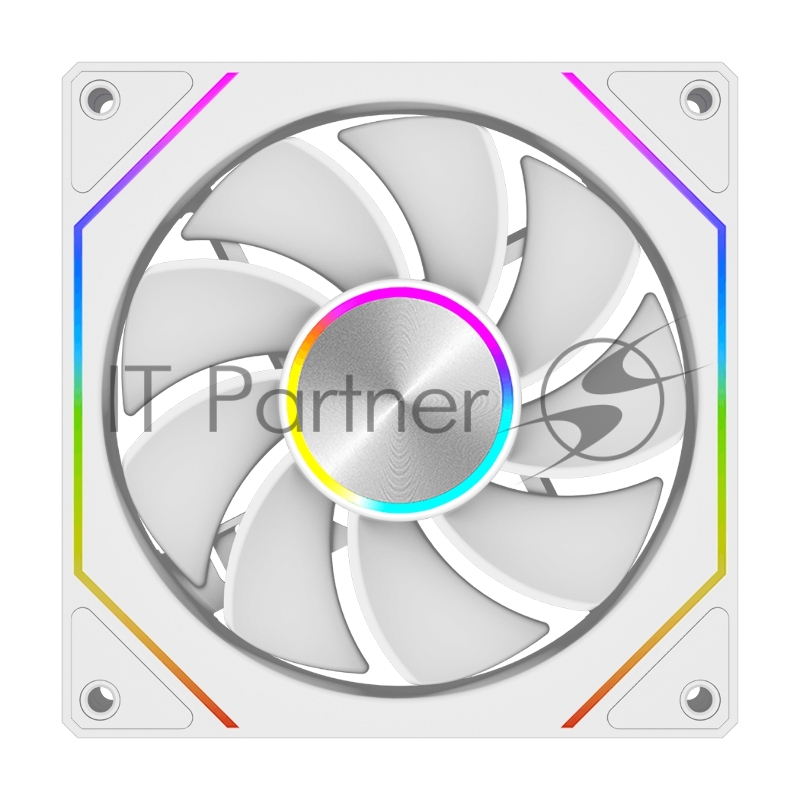 Кулер для корпуса Case Cooler PCCooler FG120R ARGB WH Reverse (120x120x25mm, 4-pin PWM, ARGB, 54CFM, 28.4dBA, 1800RPM, White)
