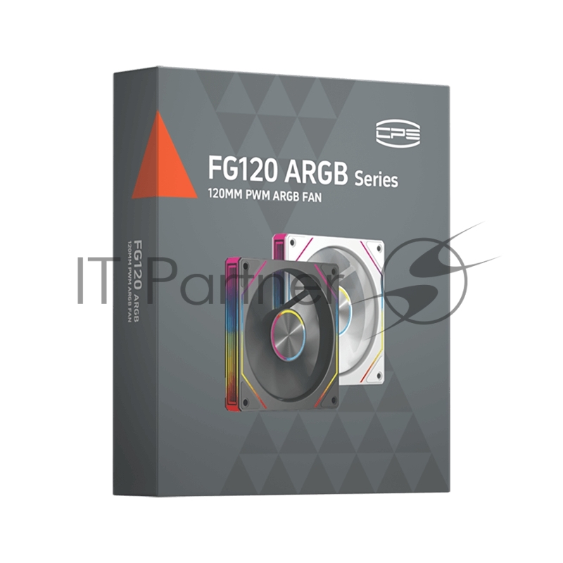 Кулер для корпуса Case Cooler PCCooler FG120R ARGB WH Reverse (120x120x25mm, 4-pin PWM, ARGB, 54CFM, 28.4dBA, 1800RPM, White)