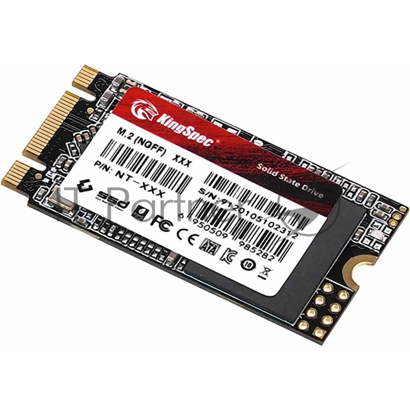 Накопитель SSD Kingspec SSD NT-512 2242, 512GB, M.2(22x42mm), SATA3, R/W 560/540MB/s, IOPs н.д./н.д., TBW 240, DWPD 0.4 (3 года)