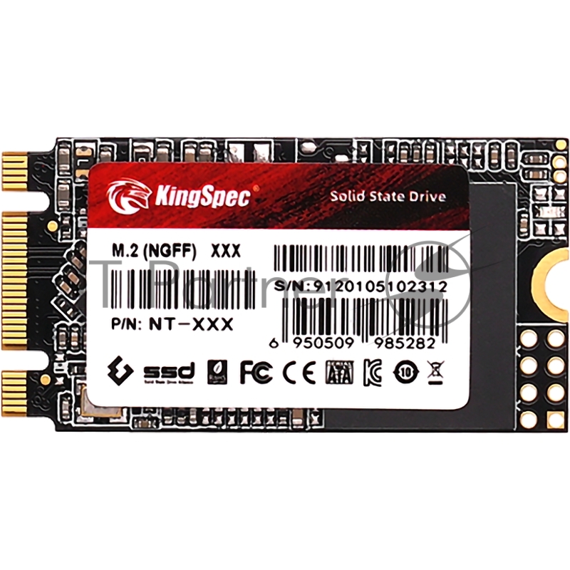Накопитель SSD Kingspec SSD NT-512 2242, 512GB, M.2(22x42mm), SATA3, R/W 560/540MB/s, IOPs н.д./н.д., TBW 240, DWPD 0.4 (3 года)
