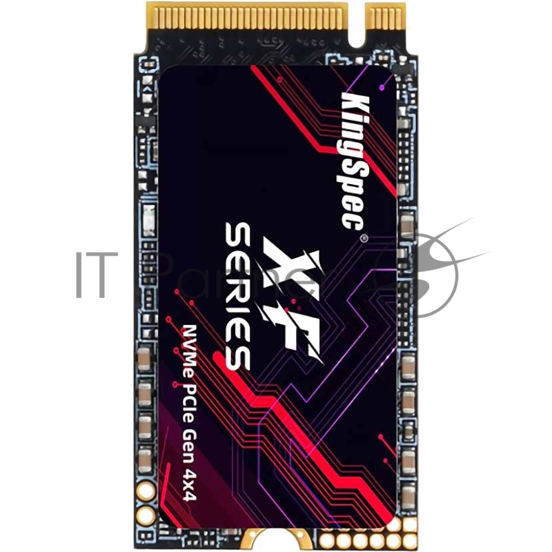 Твердотельный накопитель/ Kingspec SSD XF-1TB 2242, 1024GB, M.2(22x42mm), NVMe, PCIe 4.0 x4, R/W 4900/4600MB/s, IOPs н.д./н.д., TBW 1200, DWPD 1.07 (3 года)
